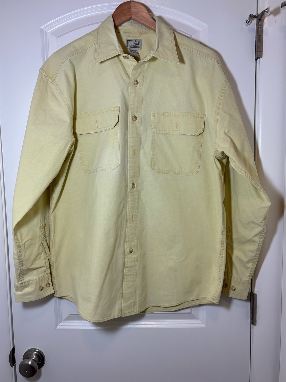 L.L. Bean Men's Light Yellow Shirt Jacket